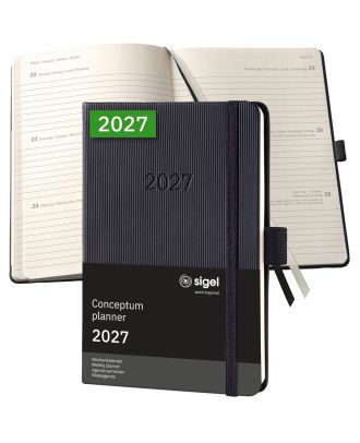 Sigel Conceptum Pure 2026 Weekagenda A6 Zwart Hard Cover