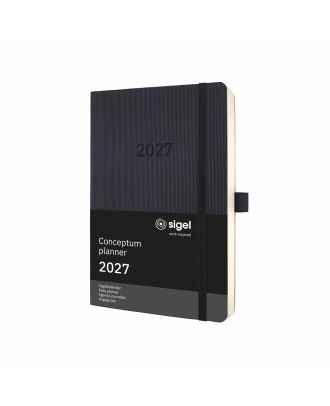 Sigel Conceptum Pure 2027 Dagagenda A5 Zwart Soft Cover
