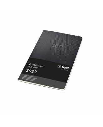 Sigel Conceptum Pure 2027 Maandagenda A5 Zwart Soft Cover