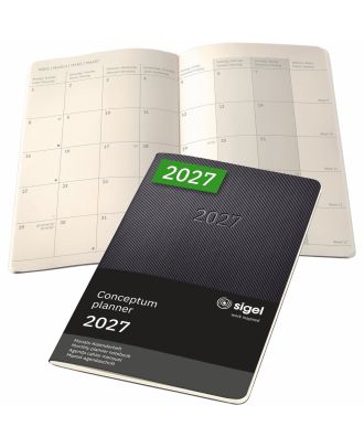 Sigel Conceptum Pure 2027 Maandagenda A5 Zwart Soft Cover