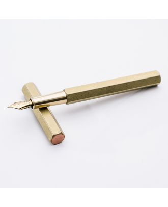 Ystudio Classic Revolve Brass Fountain Pen