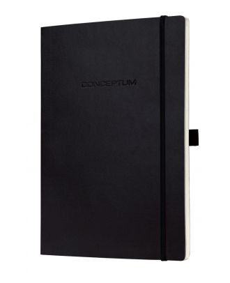 Sigel Conceptum Pure Notitieboek A4 Zwart Softcover Gelijnd