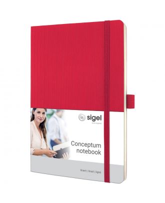 Sigel Conceptum Pure Notitieboek A5 Soft Cover Rood Gelijnd