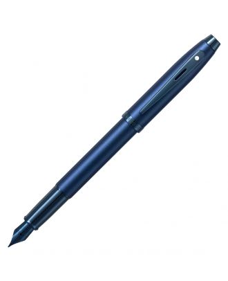 Sheaffer 100 Satin Blue PVD Blue Trim Vulpen