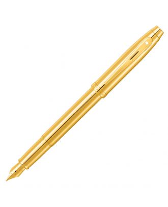 Sheaffer 100 Satin Gold PVD Gold Trim Vulpen