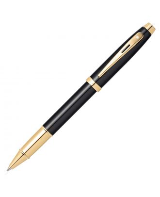 Sheaffer 100 Glossy Black Gold Trim Roller