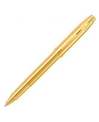 Sheaffer 100 Satin Gold PVD Gold Trim Roller