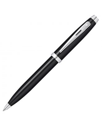 Sheaffer 100 Glossy Black Chrome Trim Balpen