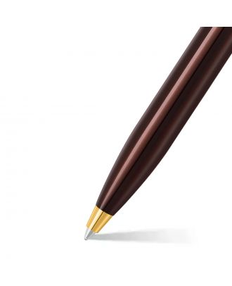 Sheaffer 100 Glossy Coffee Brown with PVD Gold Trim Balpen