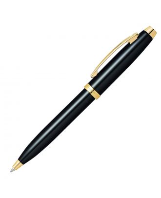 Sheaffer 100 Glossy Black Gold Trim Balpen