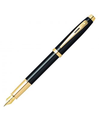 Sheaffer 100 Glossy Black Gold Trim Vulpen