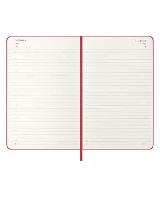 Moleskine Large Agenda 2027 Dagelijkse Planner Rode Harde Kaft