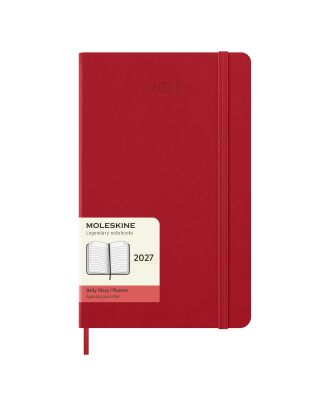 Moleskine Large Agenda 2027 Dagelijkse Planner Rode Harde Kaft