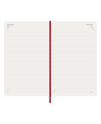 Moleskine Large Agenda 2027 Dagelijkse Planner Rode Zachte Kaft
