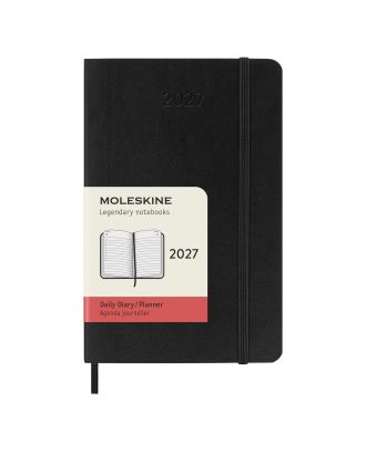 Moleskine Pocket Agenda 2027 Dagelijkse Planner Zwarte Zachte Kaft
