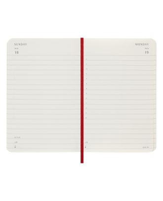 Moleskine Pocket Agenda 2027 Dagelijkse Planner Rode Zachte Kaft