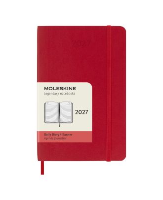 Moleskine Pocket Agenda 2027 Dagelijkse Planner Rode Zachte Kaft