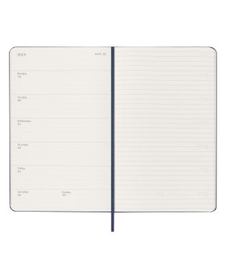 Moleskine Large Agenda 2027 Wekelijkse Planner met Notitiepagina Saffierblauwe Harde Kaft