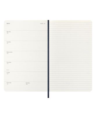 Moleskine Large Agenda 2027 Wekelijkse Planner met Notitiepagina Saffierblauwe Zachte Kaft