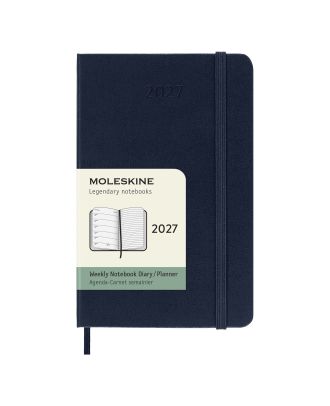 Moleskine Pocket Agenda 2027 Wekelijkse Planner met Notitiepagina Saffierblauwe Harde Kaft
