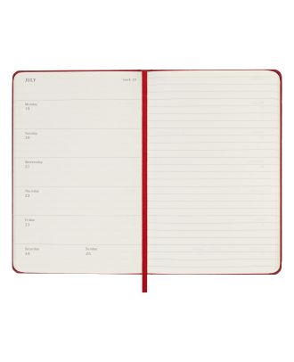 Moleskine Pocket Agenda 2027 Wekelijkse Planner met Notitiepagina Rode Harde Kaft