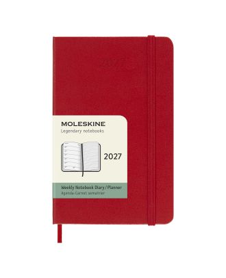 Moleskine Pocket Agenda 2027 Wekelijkse Planner met Notitiepagina Rode Harde Kaft