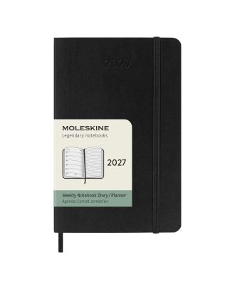Moleskine Pocket Agenda 2027 Wekelijkse Planner met Notitiepagina Zwarte Zachte Kaft