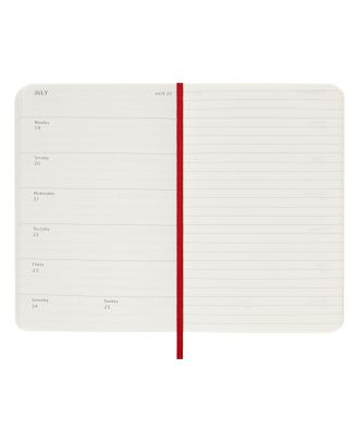 Moleskine Pocket Agenda 2027 Wekelijkse Planner met Notitiepagina Rode Zachte Kaft