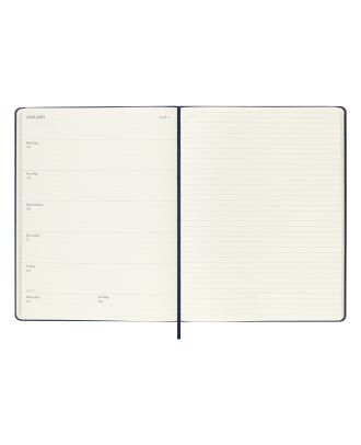 Moleskine XL Agenda 2027 Wekelijkse Planner met Notitiepagina Saffierblauwe Harde Kaft