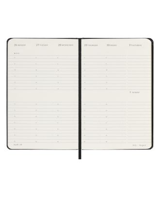 Moleskine Pocket Agenda 2027 Wekelijkse Planner Verticaal Zwarte Harde Kaft