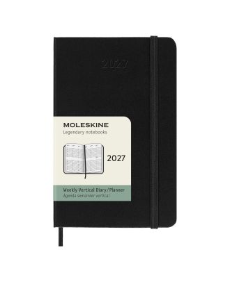 Moleskine Pocket Agenda 2027 Wekelijkse Planner Verticaal Zwarte Harde Kaft