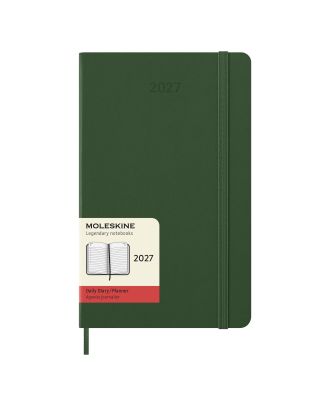 Moleskine Large Agenda 2027 Dagelijkse Planner Mirtegroene Harde Kaft