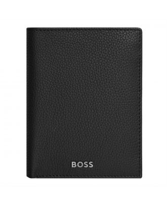 Hugo Boss Portefeuille Classic Grained Black met flap en muntvak