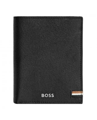 Hugo Boss Portefeuille Iconic Black met flap en muntvak