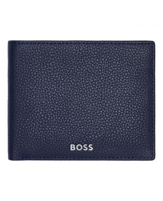 Hugo Boss Portefeuille Classic Grained Navy met flap