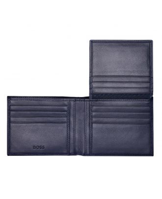 Hugo Boss Portefeuille Classic Grained Navy met flap