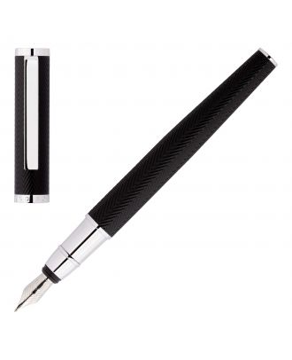 Hugo Boss Formation Herringbone Chrome Fountain Pen