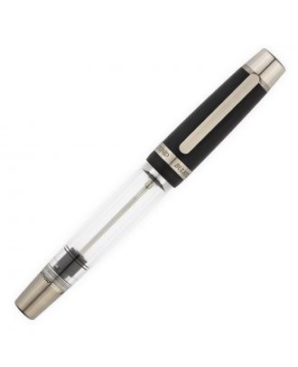 Conid Kingsize Demonstrator Bulkfiller – Demonstrator Barrel – Flat Top Delrin Cap – Titanium Vulpen