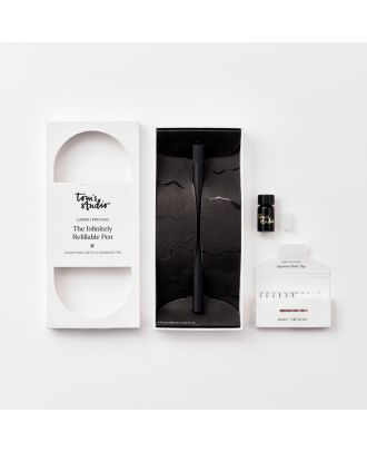 Tom's Studio Lumos Pro Duo Refillable Fineliner & Brush Pen All Black