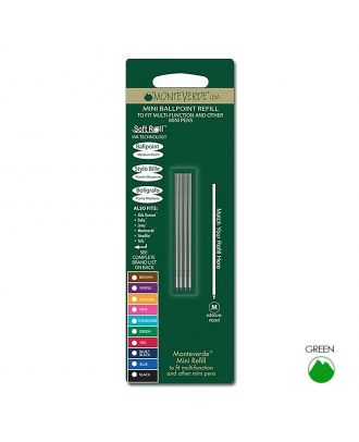 Monteverde Balpen Vulling D1-Type Medium Groen (4 stuks)