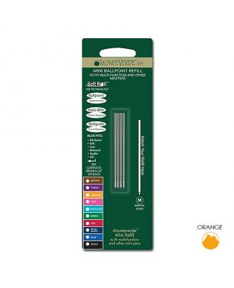 Monteverde Balpen Vulling D1-Type Medium Oranje (4 stuks)