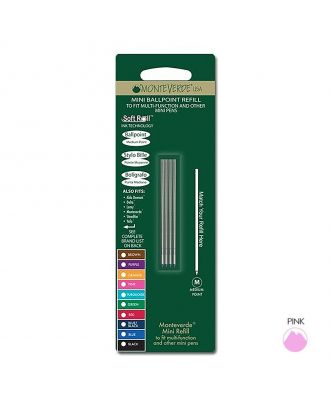 Monteverde Balpen Vulling D1-Type Medium Roze (4 stuks)