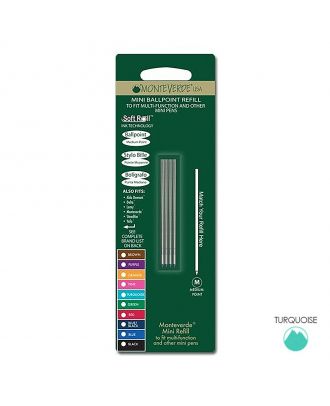 Monteverde Balpen Vulling D1-Type Medium Turquoise (4 stuks)
