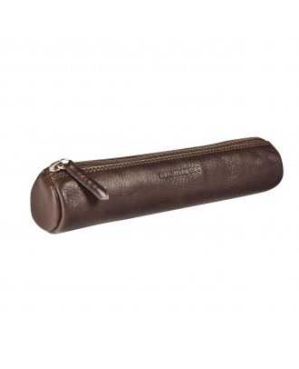Maverick Brown Small Round Pencil Case