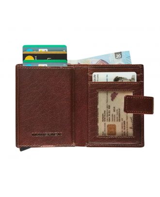 Maverick Rough Gear Super Compact Lederen RFID creditcardhouder met cardprotector