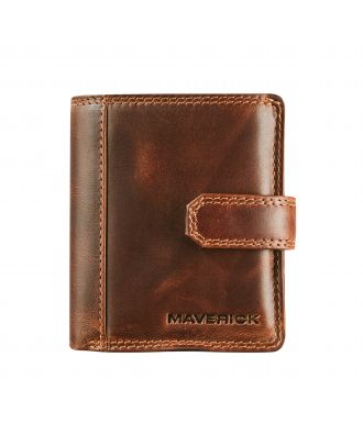 Maverick The Original Lederen RFID Compact pasjeshouder met cardprotector