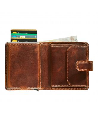 Maverick The Original Lederen RFID Compact pasjeshouder met cardprotector