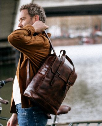 Maverick The Original leather backpack with laptop compartment 15.6"