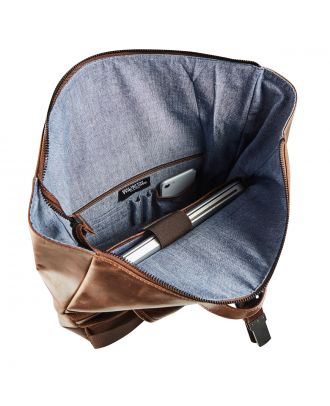 Maverick The Original Lederen Rolltop Rugzak met Laptopvak 15,6"