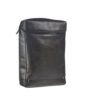 Maverick Urban Classic Black Lederen Rugzak met Laptopvak 15,6"